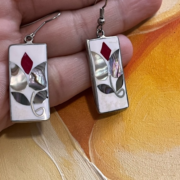 Mexican Alpaca earrings - Picture 1 of 4